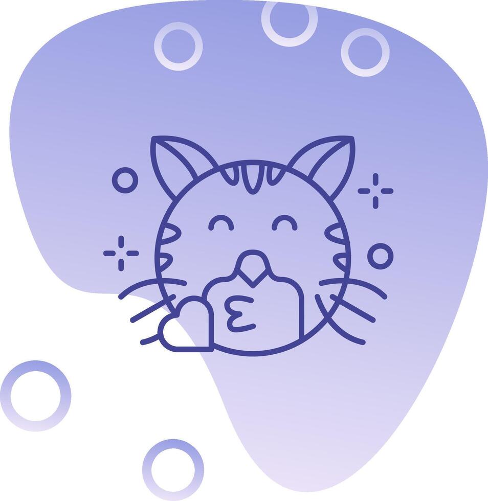 Kiss Gradient Bubble Icon vector