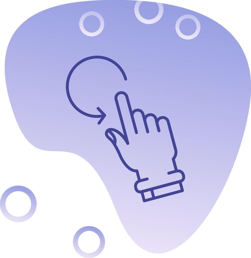 Rotate Gradient Bubble Icon vector