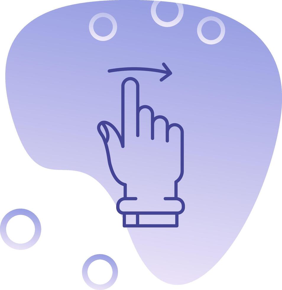 Swipe Right Gradient Bubble Icon vector