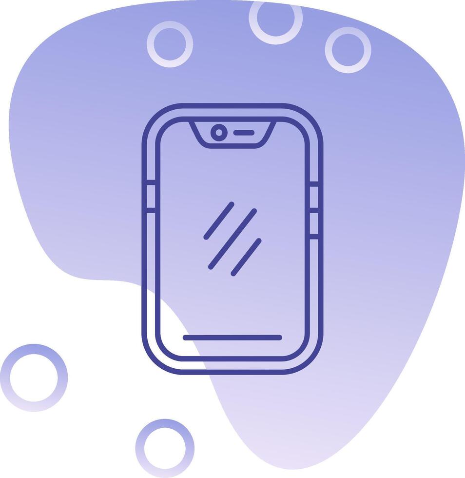Smartphone Gradient Bubble Icon vector