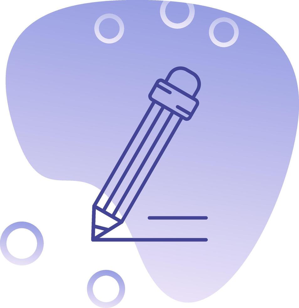 Pencil Gradient Bubble Icon vector