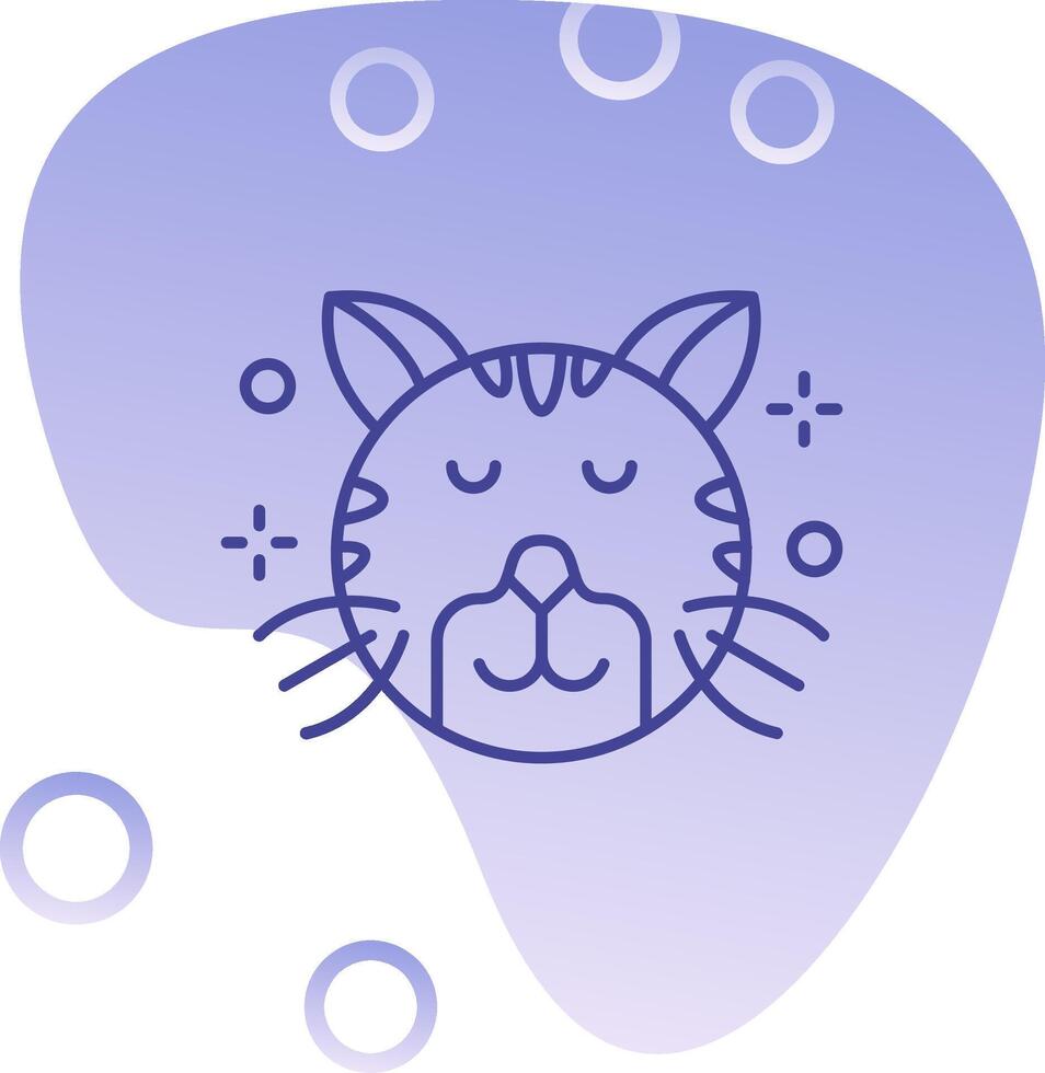 Relieved Gradient Bubble Icon vector