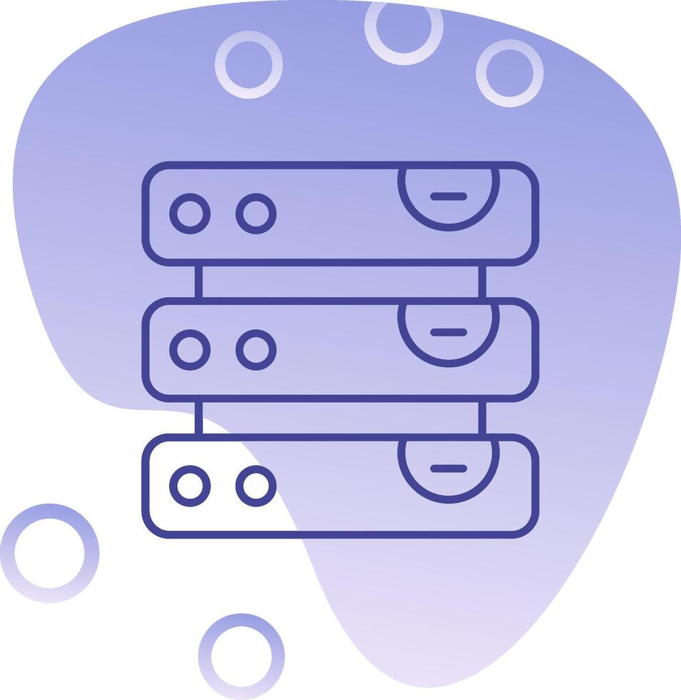 Database Gradient Bubble Icon vector