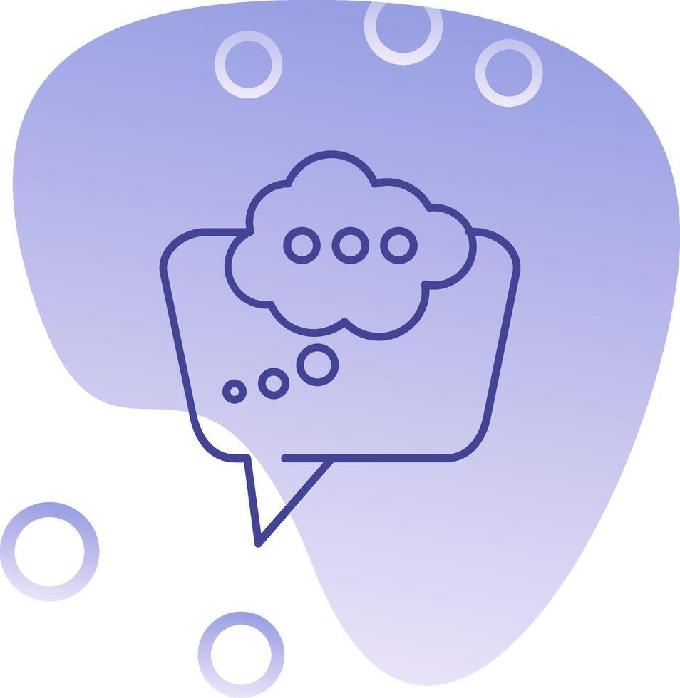 Thinking Gradient Bubble Icon vector