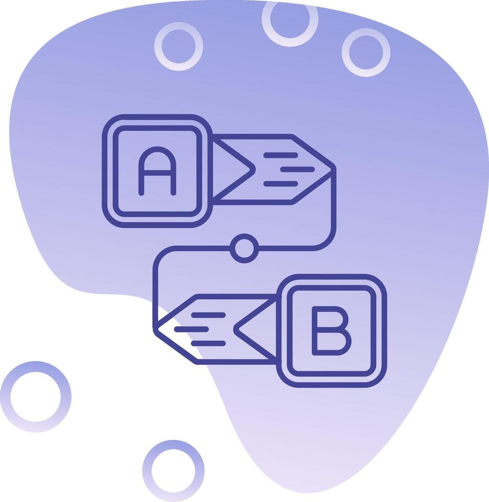 diagrama degradado burbuja icono vector