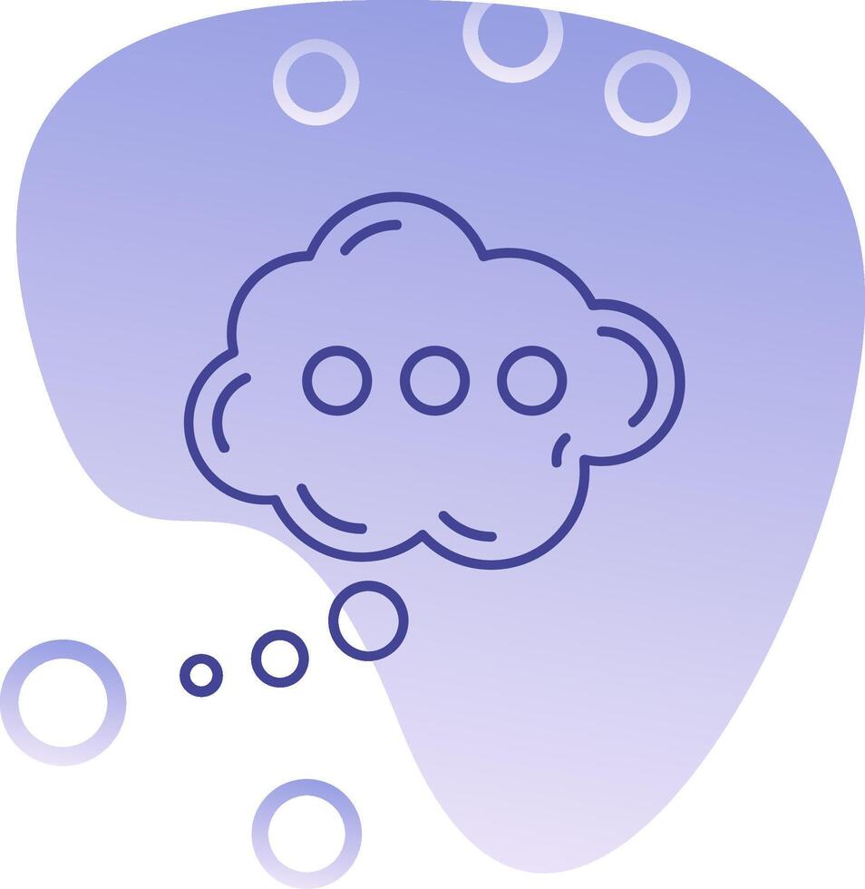 Cloud Gradient Bubble Icon vector