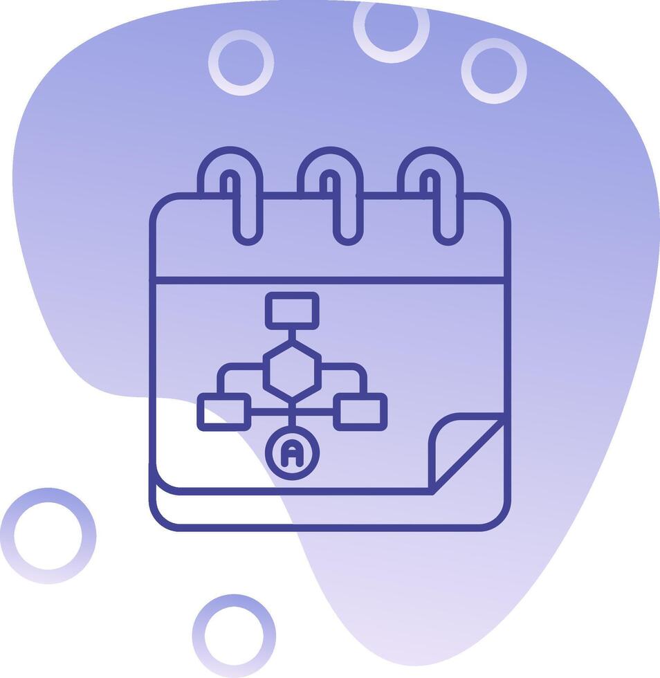 Calender Gradient Bubble Icon vector