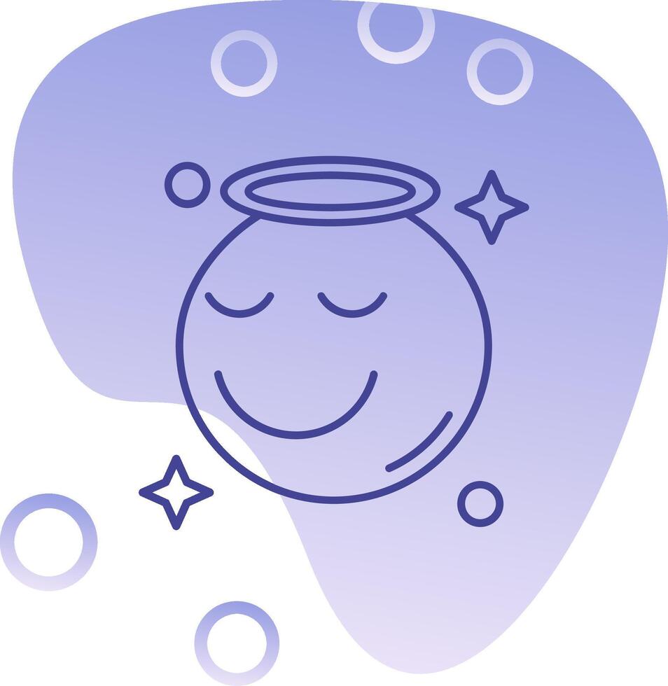 ángel degradado burbuja icono vector