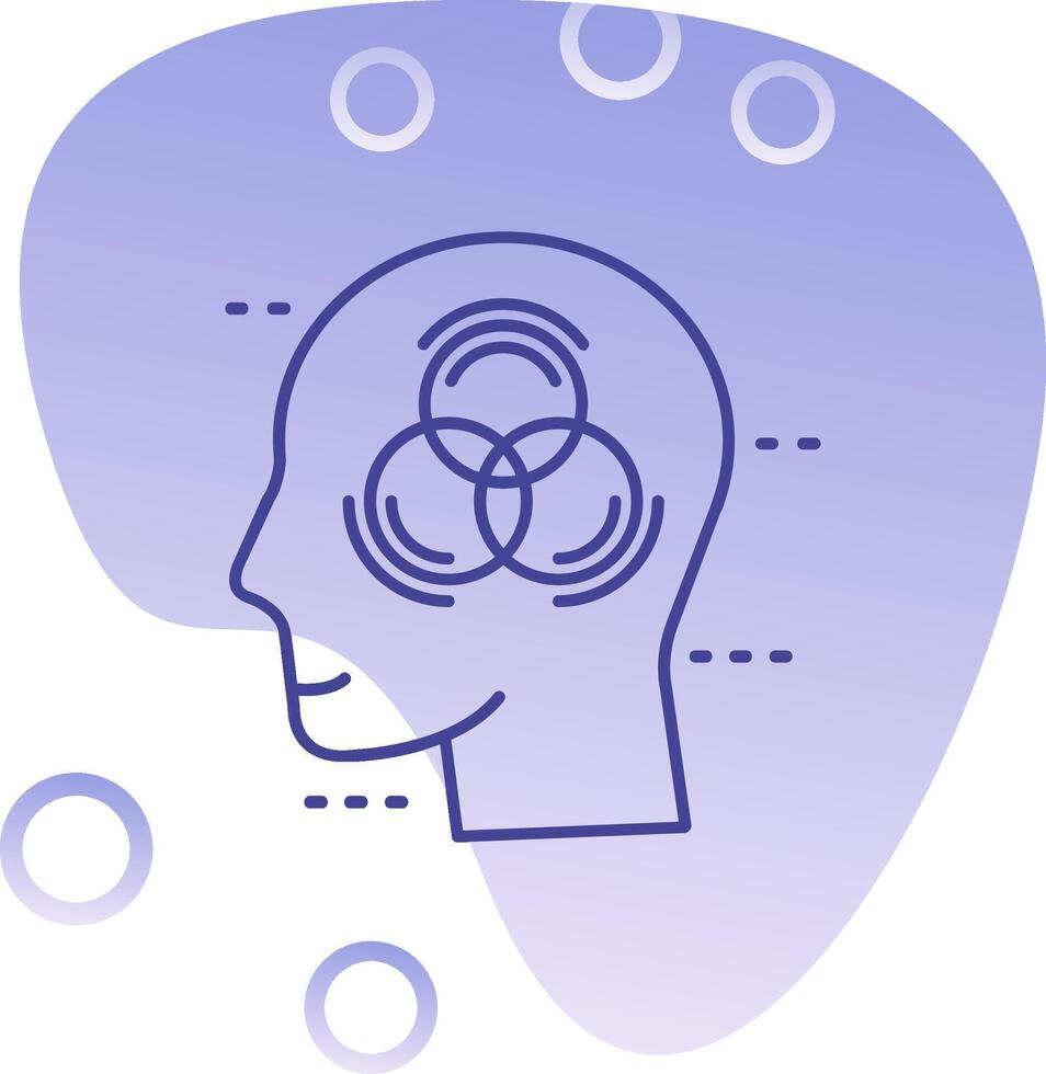 Emotional intelligence Gradient Bubble Icon vector