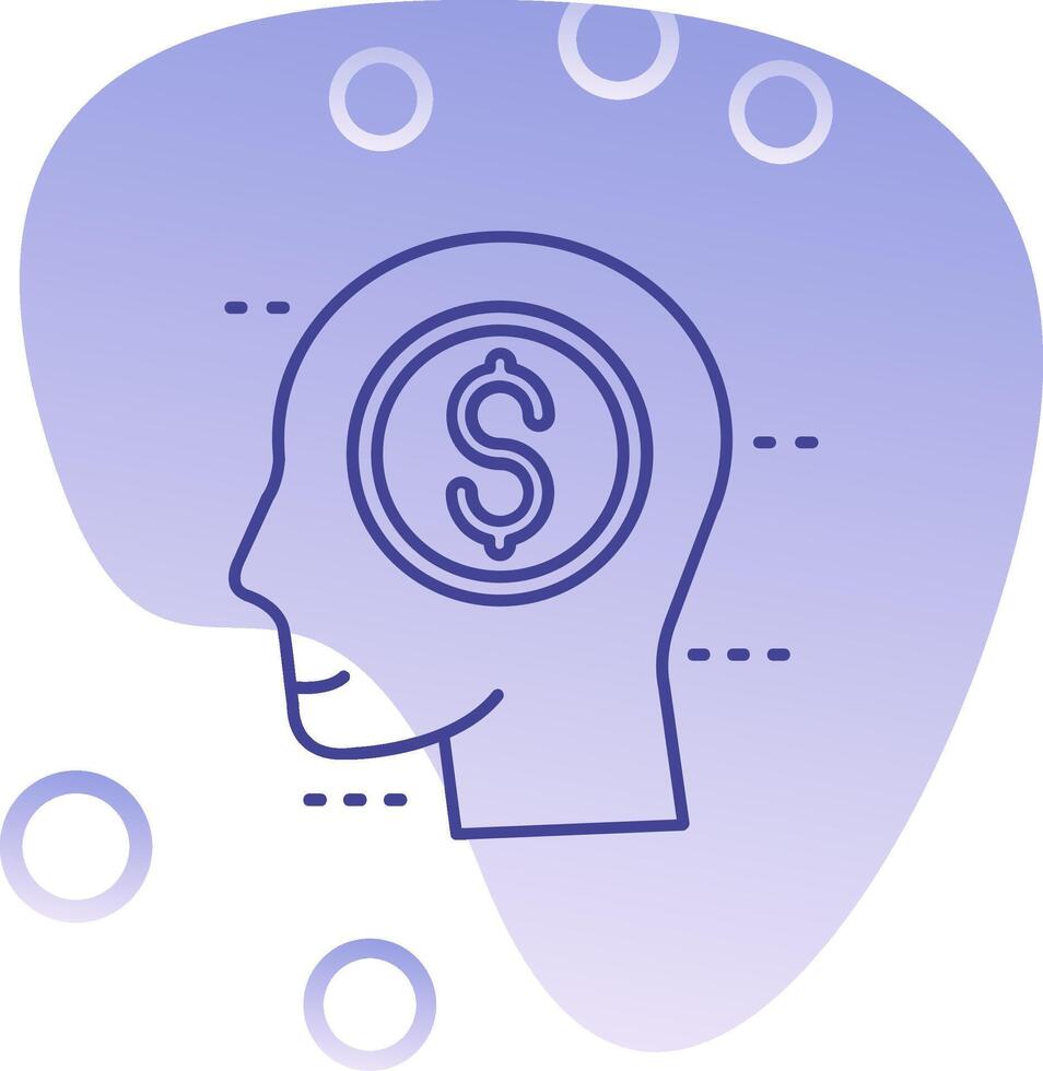 Greed Gradient Bubble Icon vector