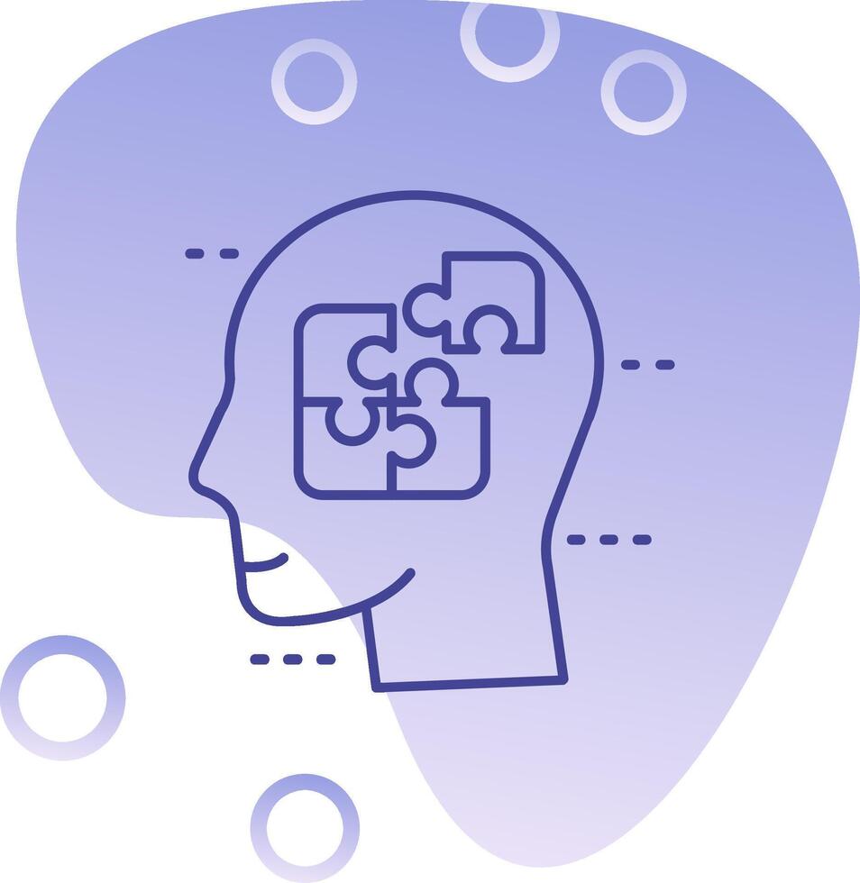 Confused Gradient Bubble Icon vector