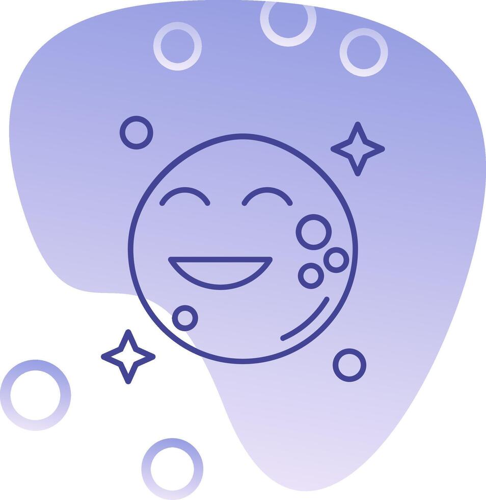 Moon Gradient Bubble Icon vector