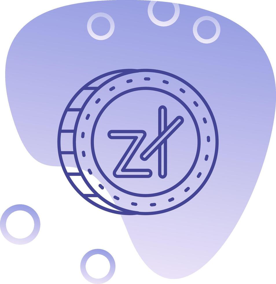 Zloty Gradient Bubble Icon vector