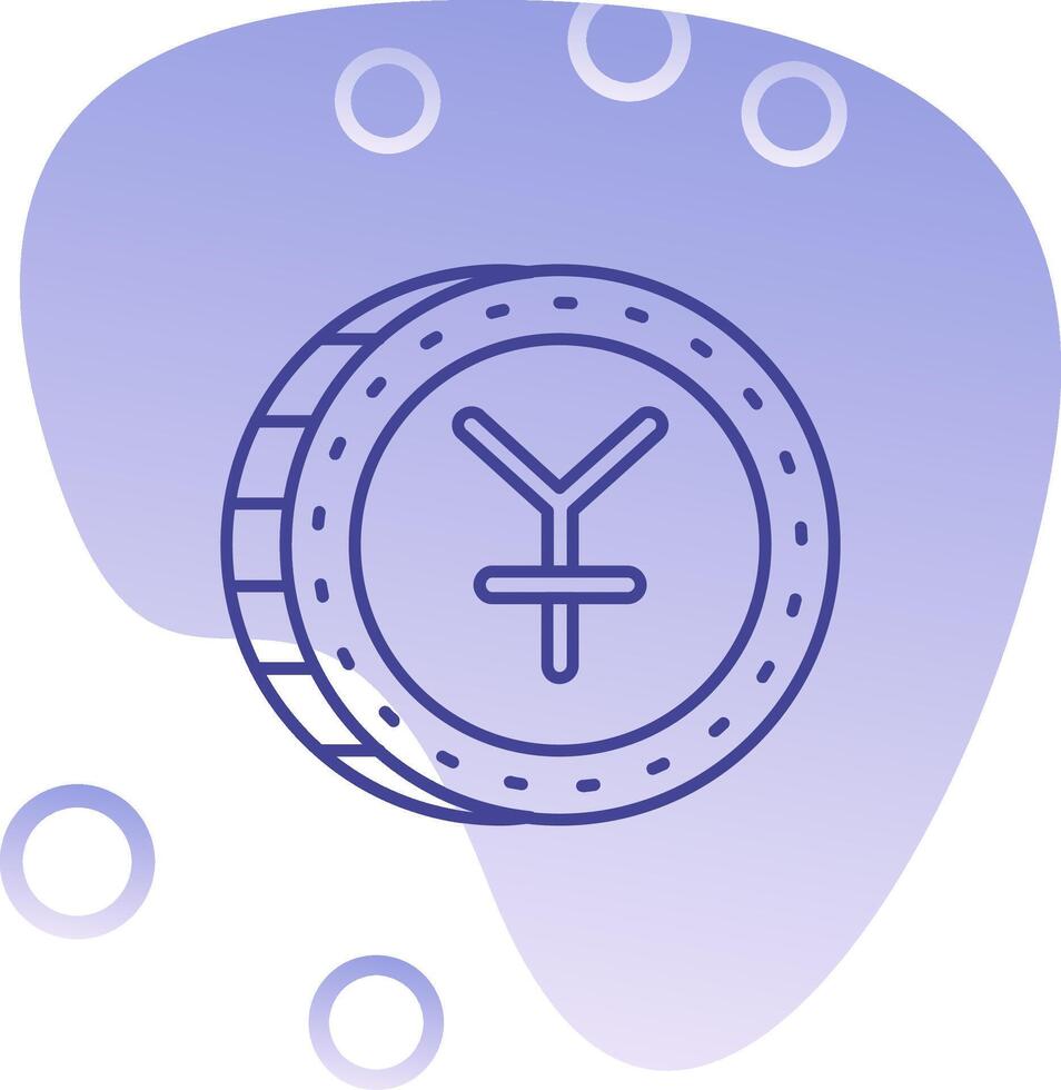 Yuan Gradient Bubble Icon vector