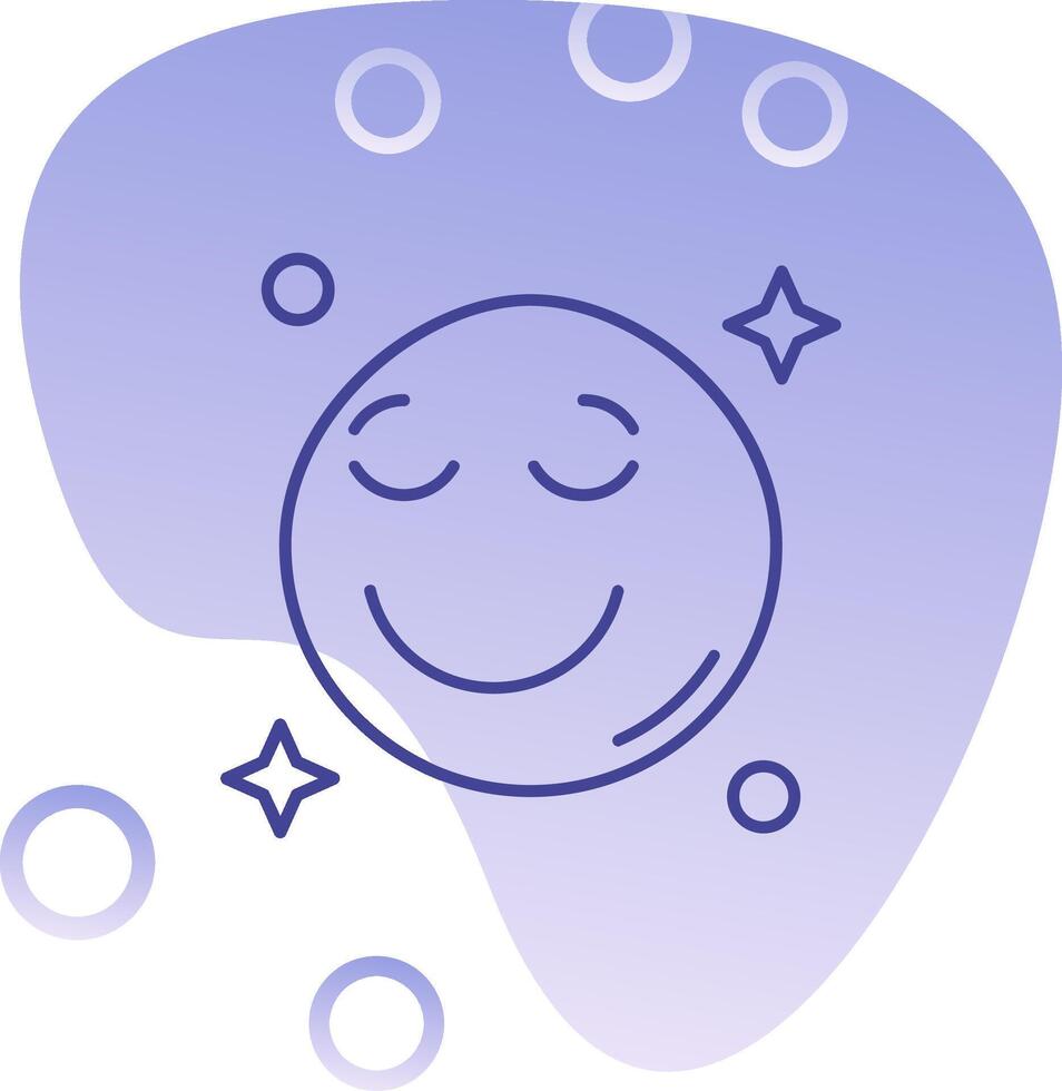 Relieved Gradient Bubble Icon vector