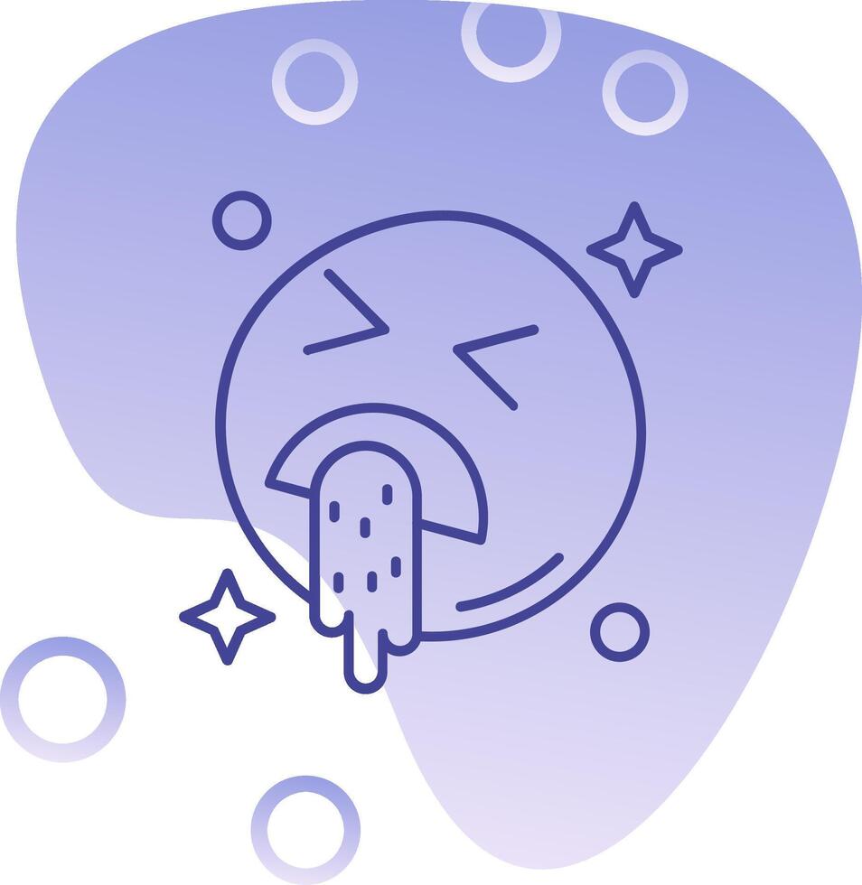 Vomit Gradient Bubble Icon vector