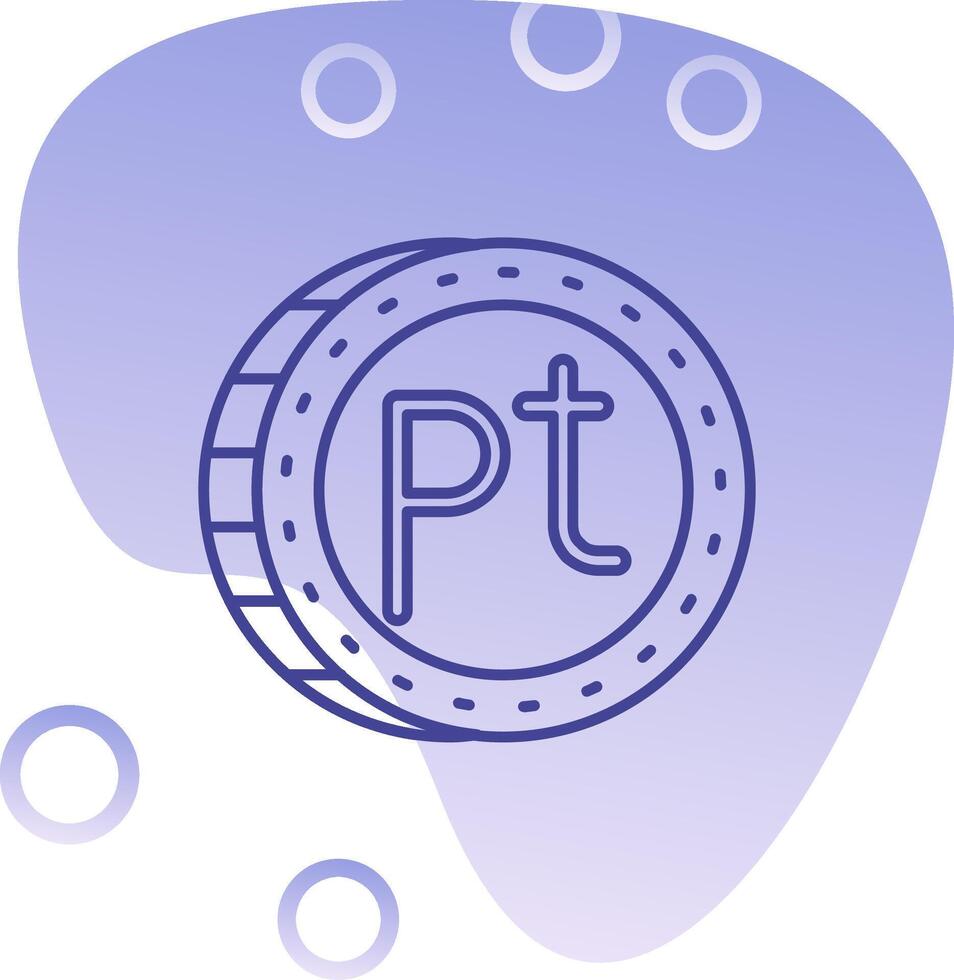 Peseta Gradient Bubble Icon vector