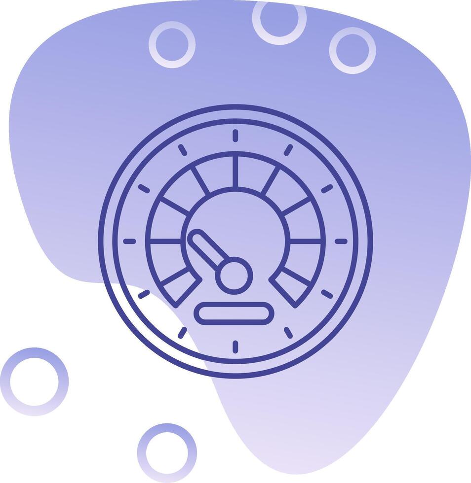 Speedometer Gradient Bubble Icon vector