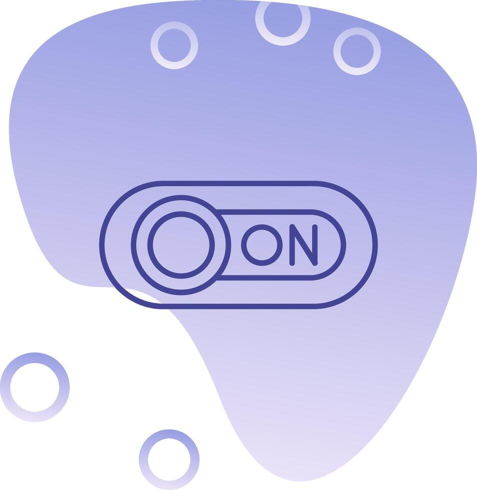 On Gradient Bubble Icon vector