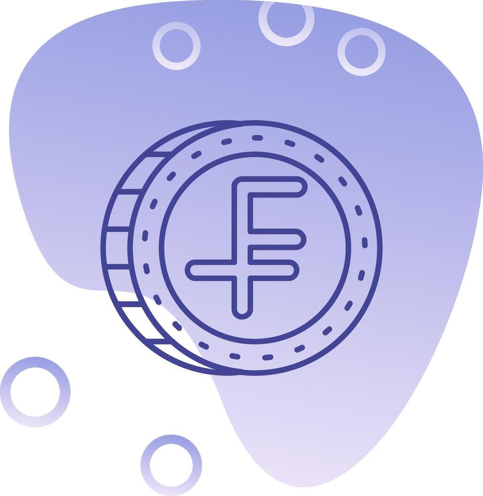 Swiss franc Gradient Bubble Icon vector