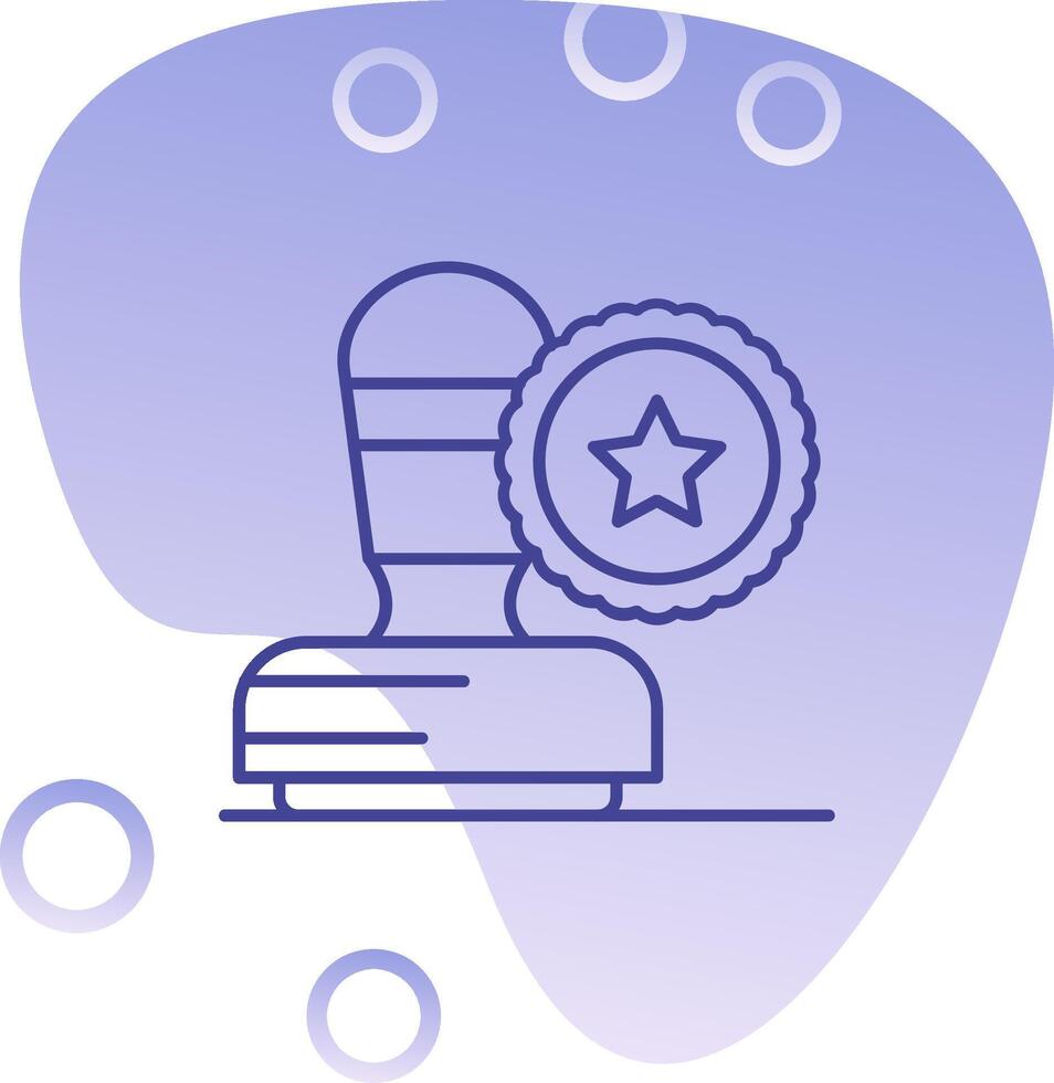 Stamp Gradient Bubble Icon vector