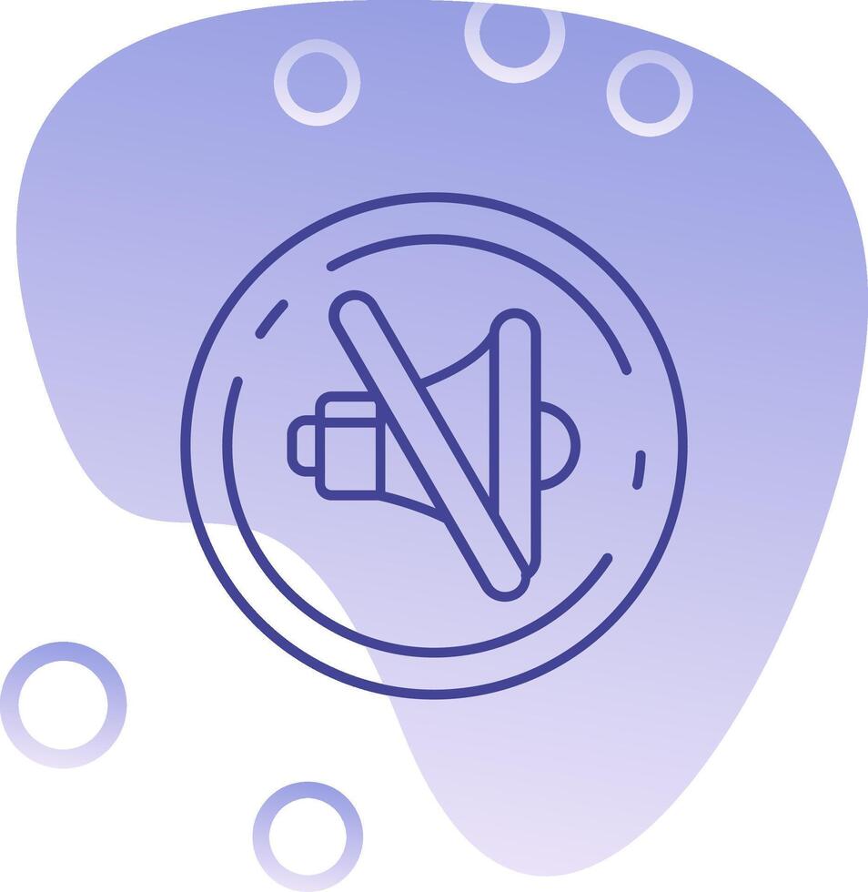 Mute Gradient Bubble Icon vector
