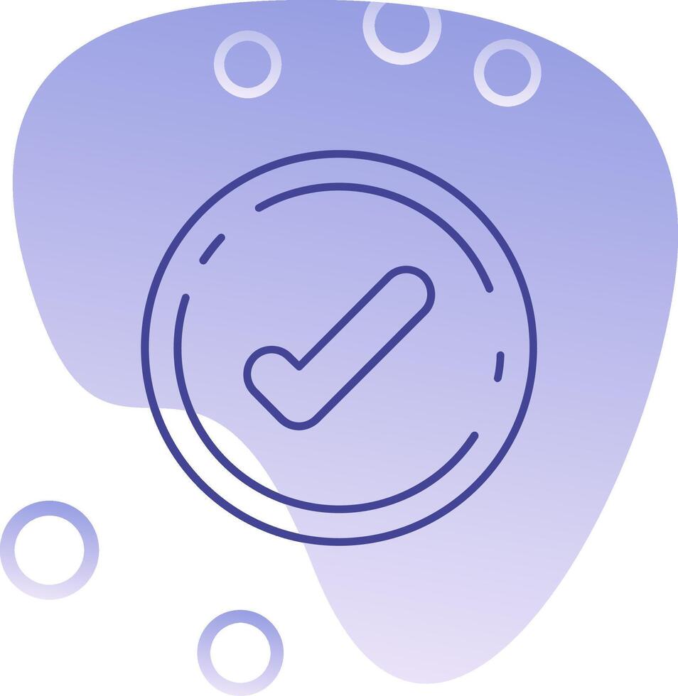 Accept Gradient Bubble Icon vector