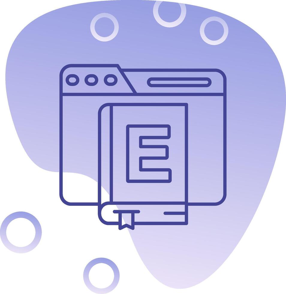 Ebook Gradient Bubble Icon vector