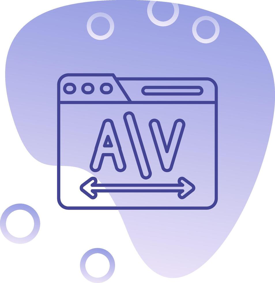 Kerning Gradient Bubble Icon vector