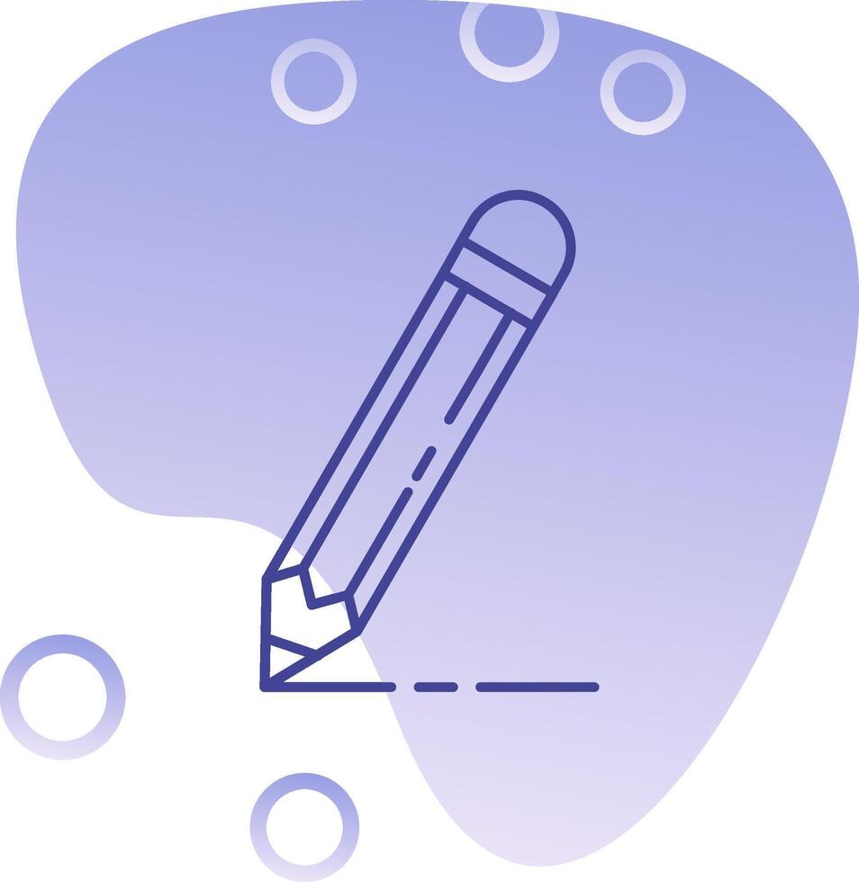 Pencil Gradient Bubble Icon vector