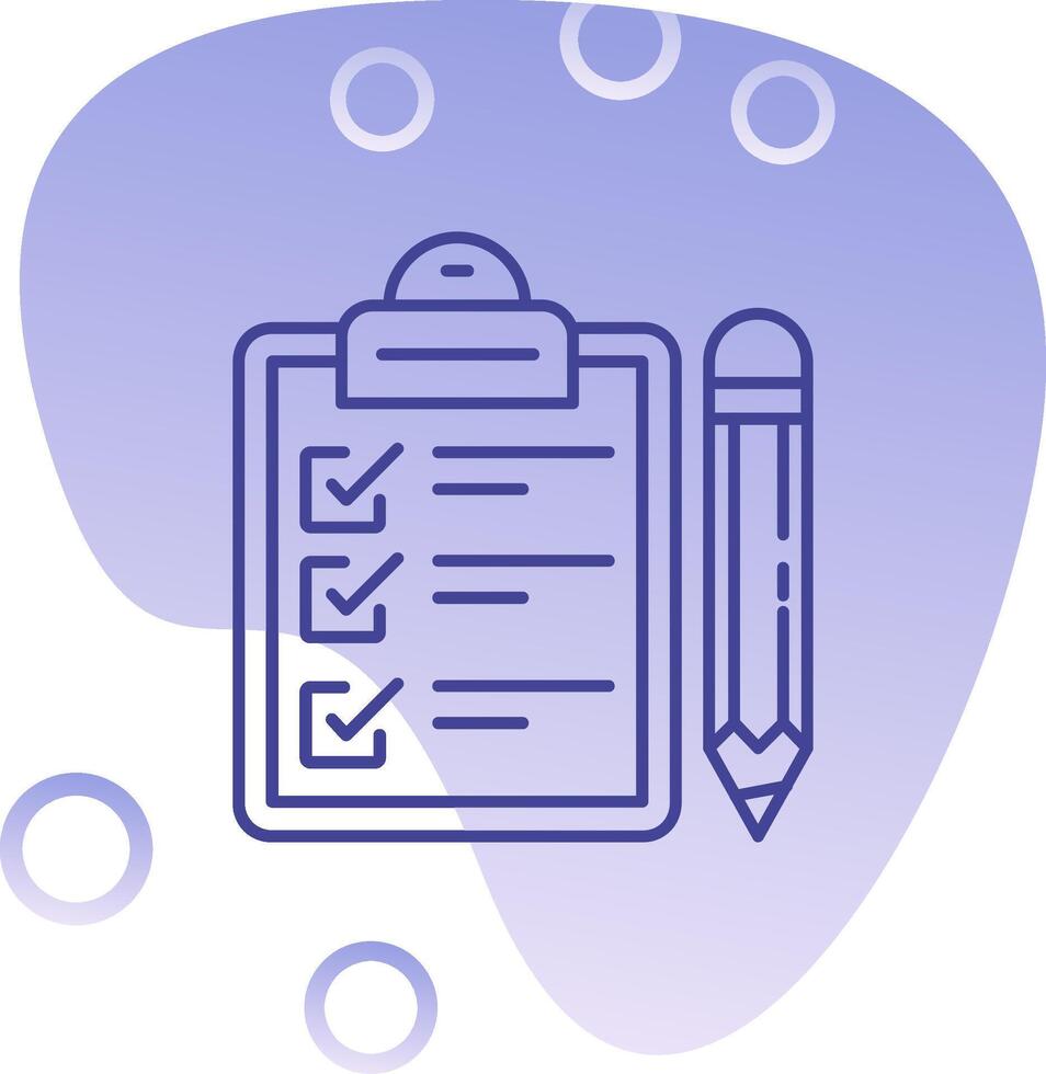 Exam Gradient Bubble Icon vector