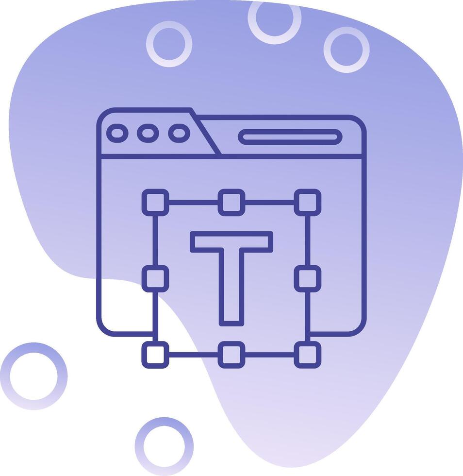 Typography Gradient Bubble Icon vector