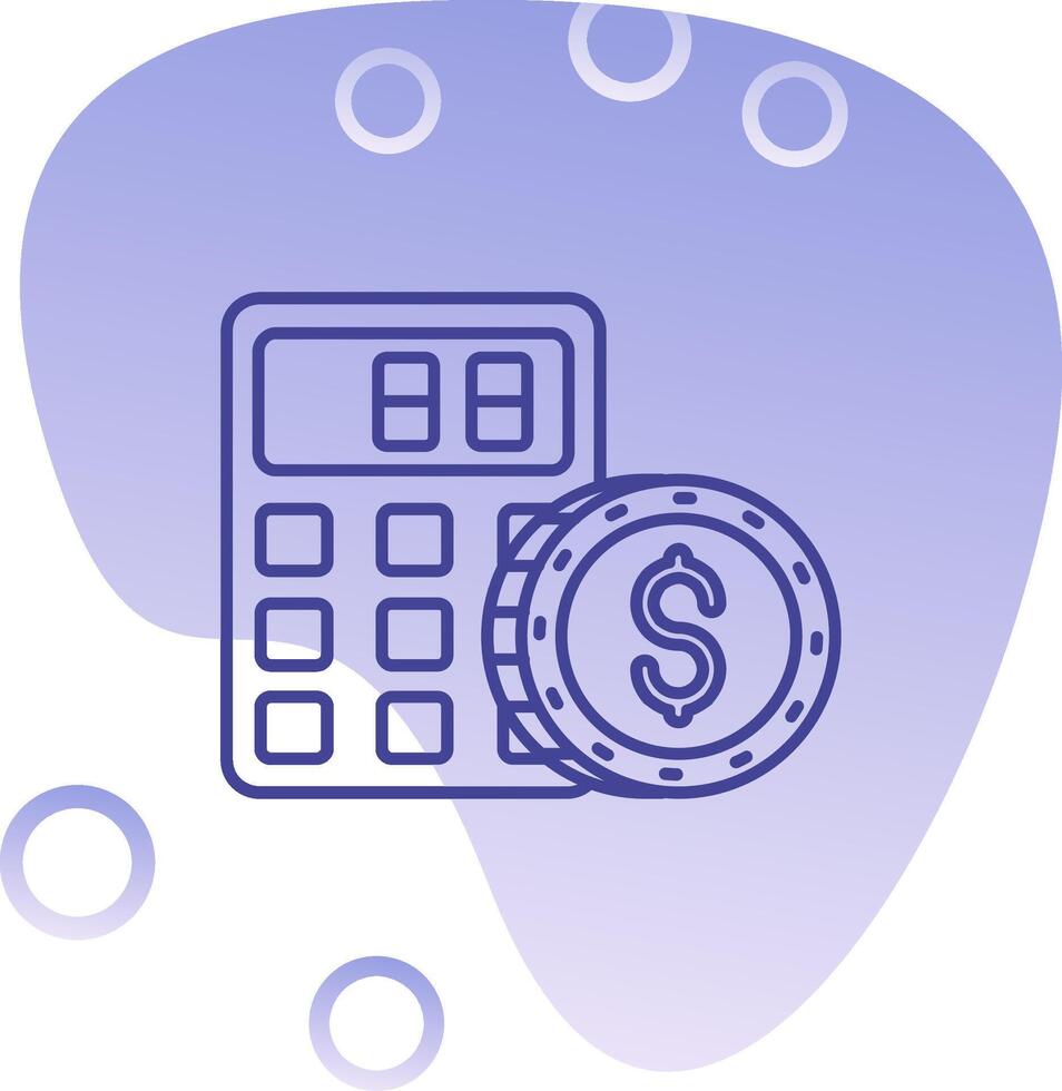 Calculator Gradient Bubble Icon vector