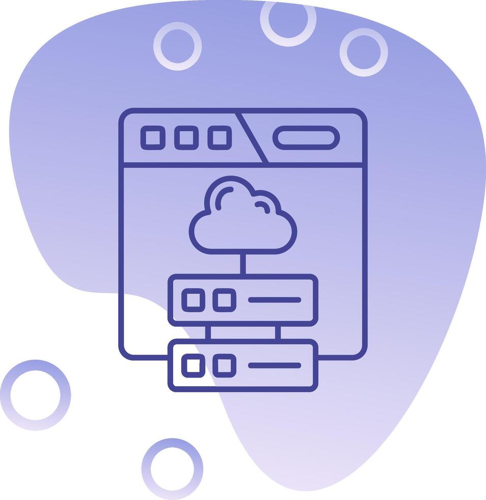 Cloud storage Gradient Bubble Icon vector