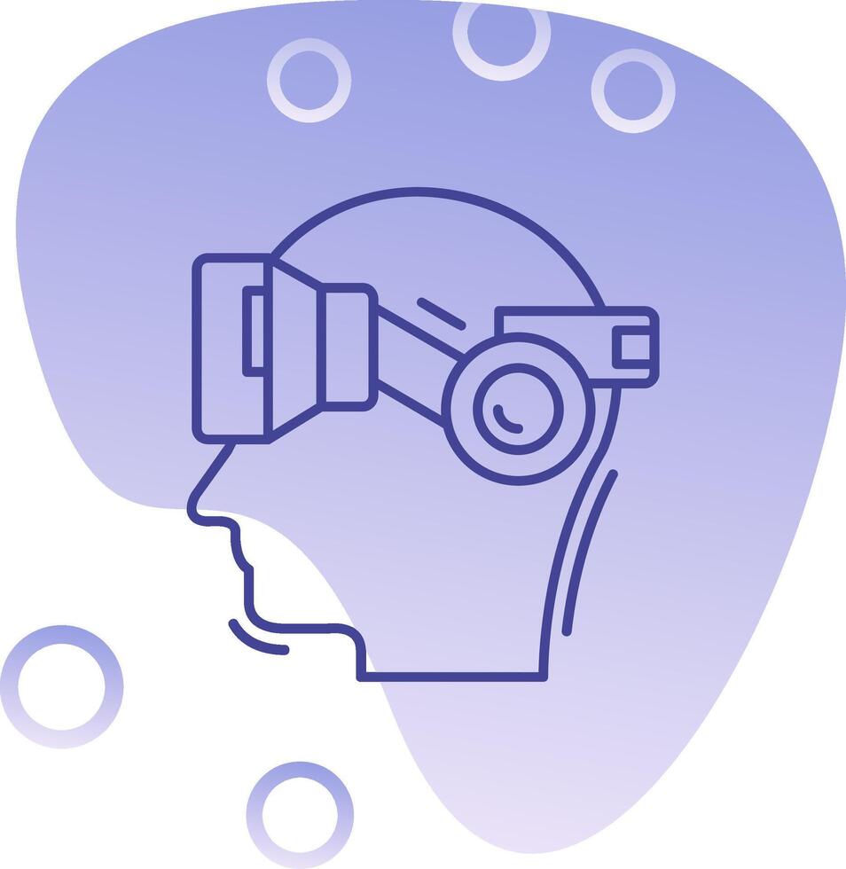 Vr glasses Gradient Bubble Icon vector