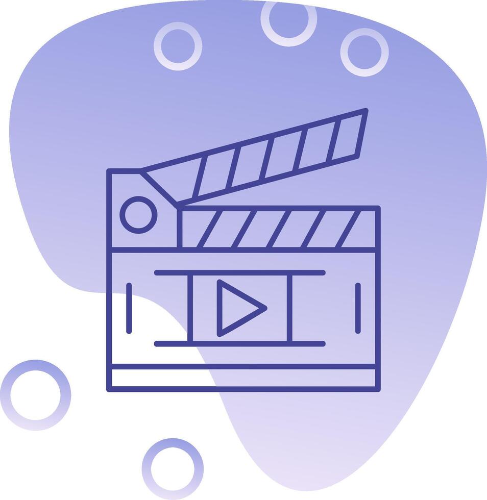 Movie Gradient Bubble Icon vector