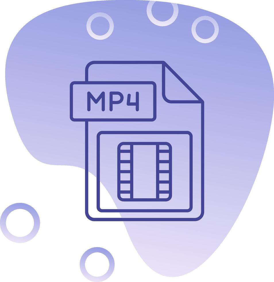 Video folder Gradient Bubble Icon vector