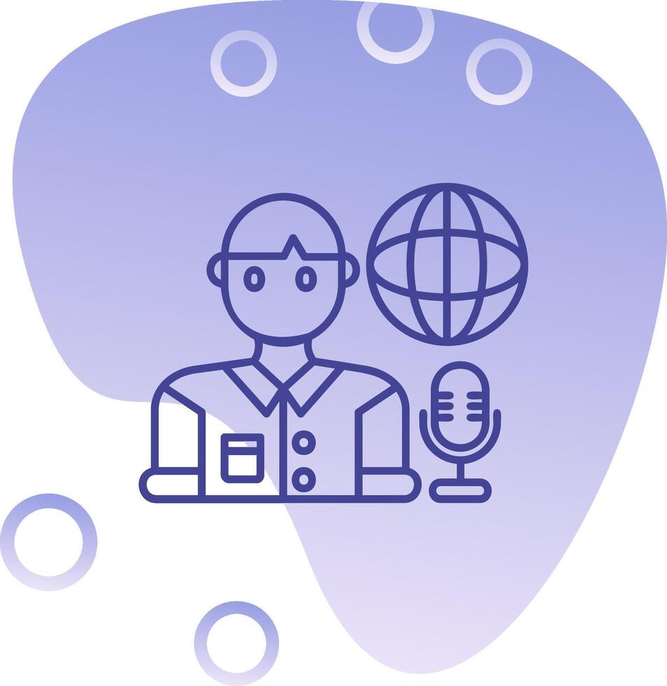 Broadcaster Gradient Bubble Icon vector