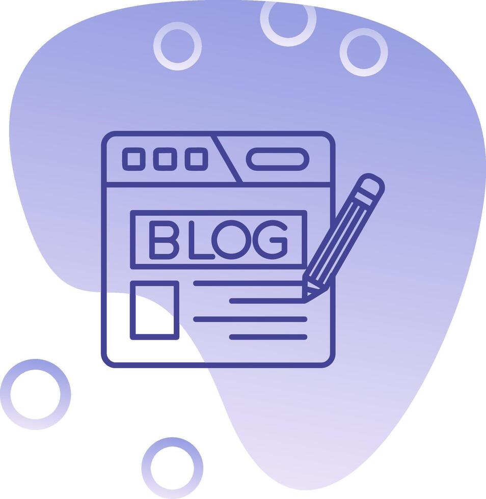 Blog Gradient Bubble Icon vector