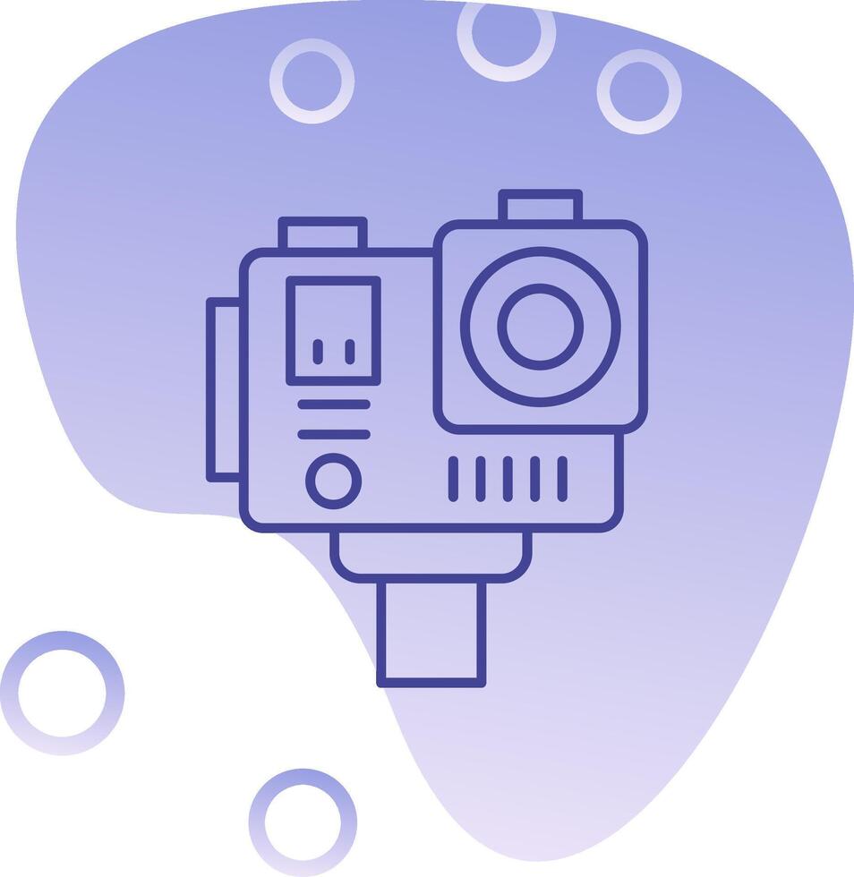 Action camera Gradient Bubble Icon vector