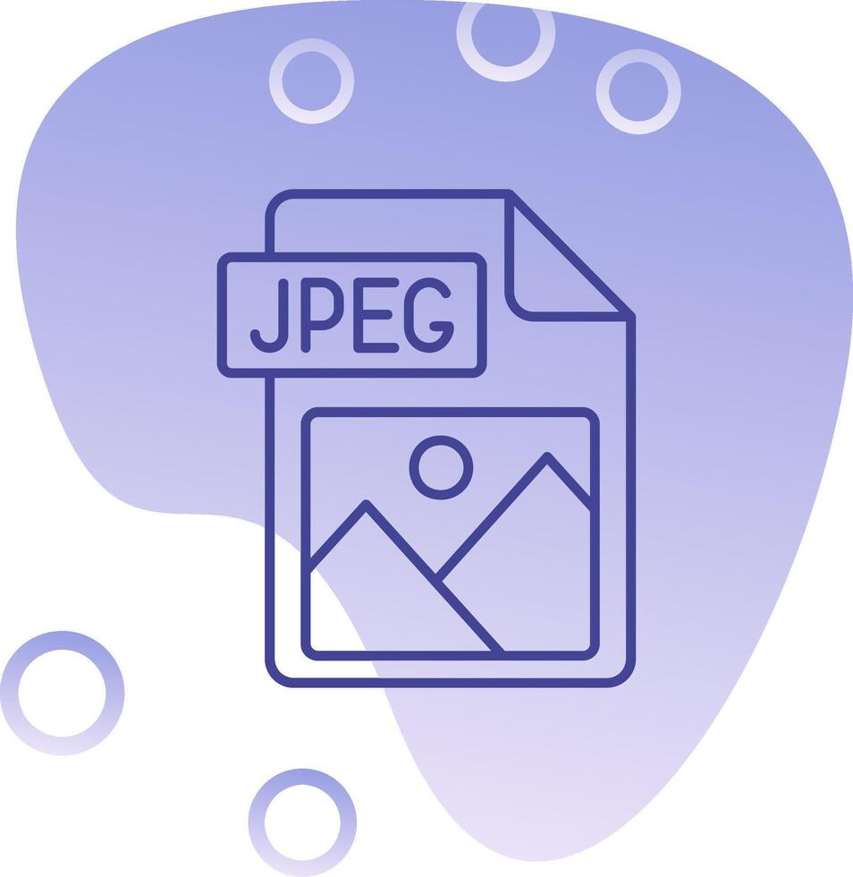 Jpg file format Gradient Bubble Icon vector