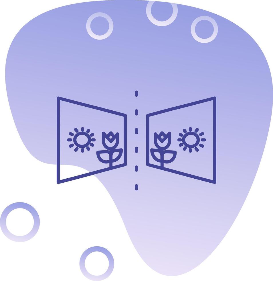 Flip Gradient Bubble Icon vector