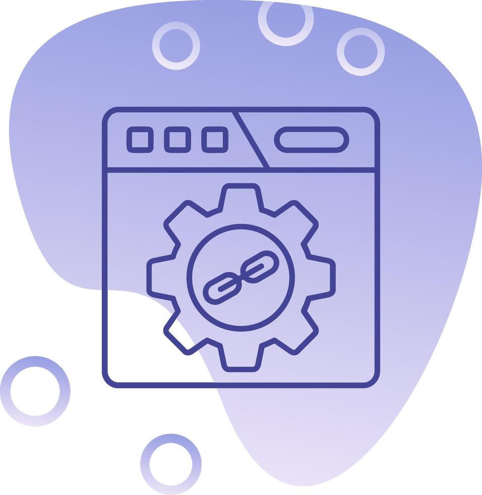 Backlink Gradient Bubble Icon vector