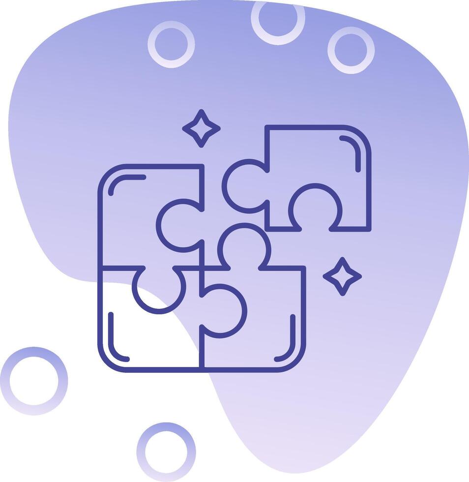 Puzzle Gradient Bubble Icon vector