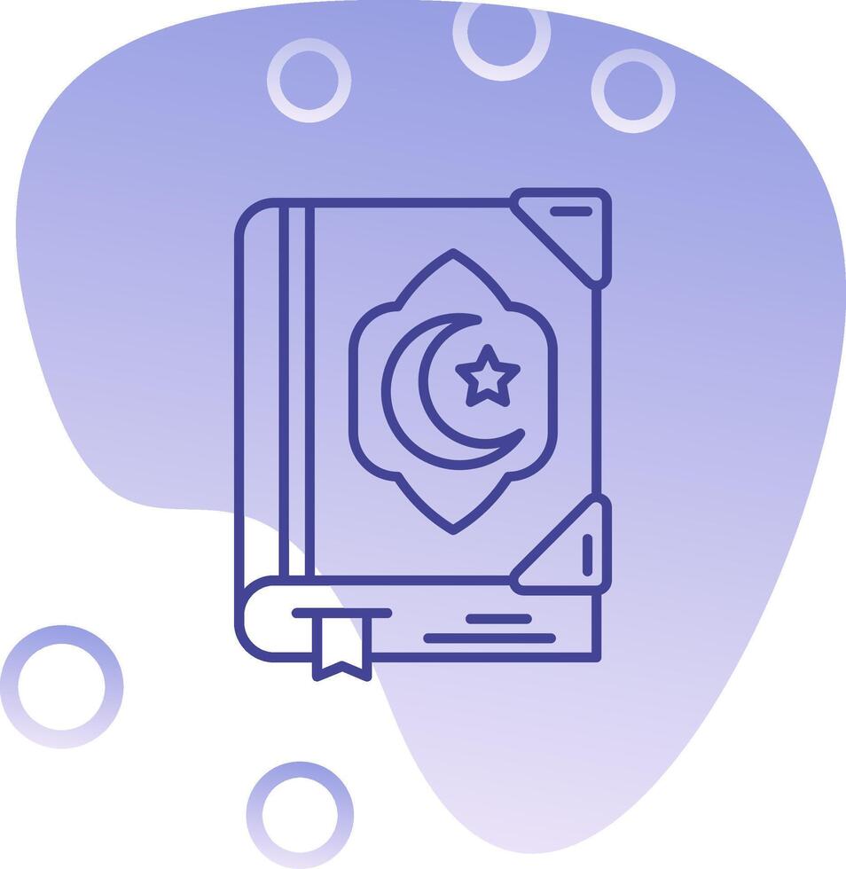 Quran Gradient Bubble Icon vector