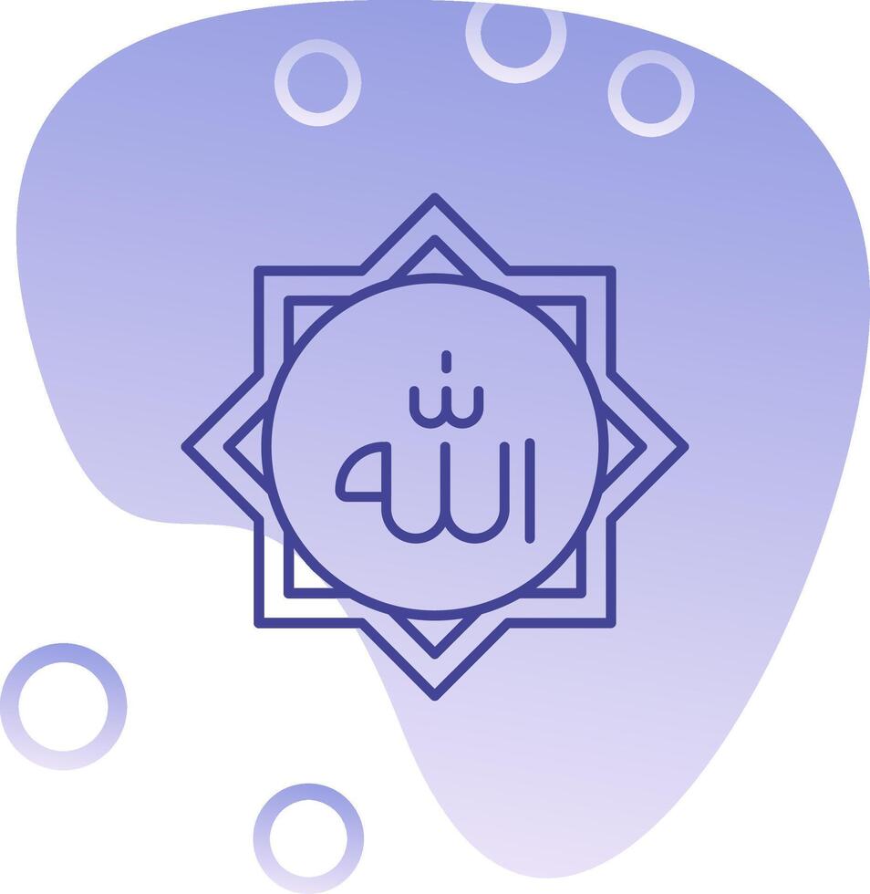 Allah Gradient Bubble Icon vector