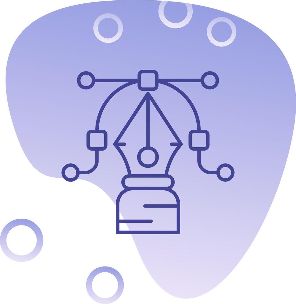 Pen tool Gradient Bubble Icon vector