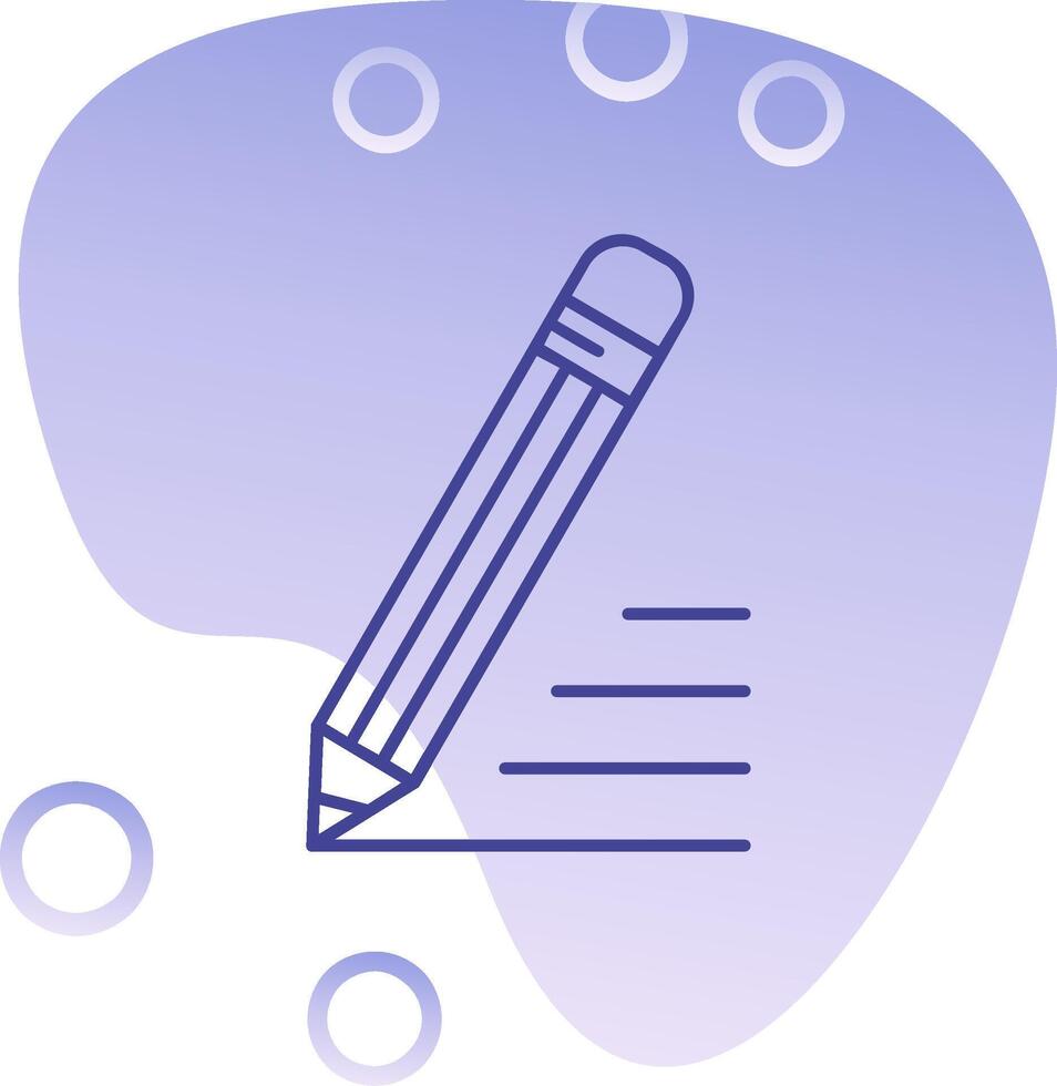 Pencil Gradient Bubble Icon vector