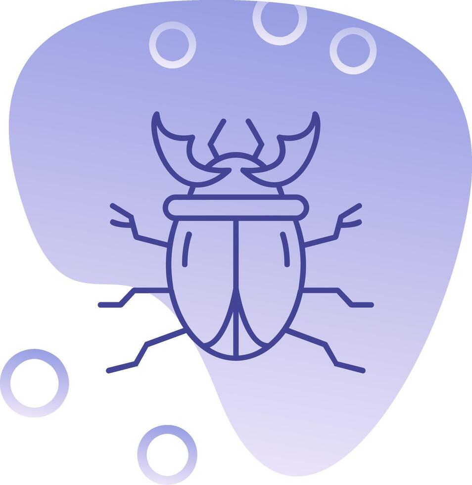 Beetle Gradient Bubble Icon vector