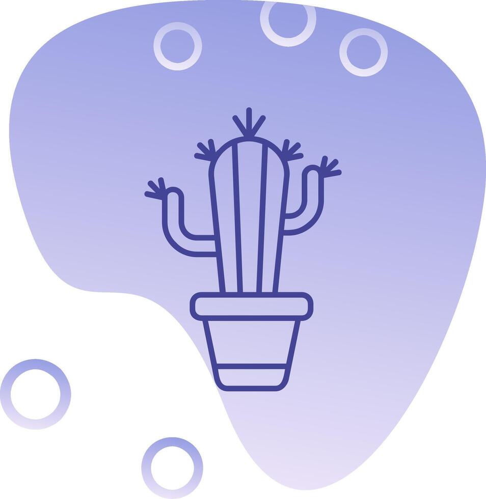 Cactus Gradient Bubble Icon vector